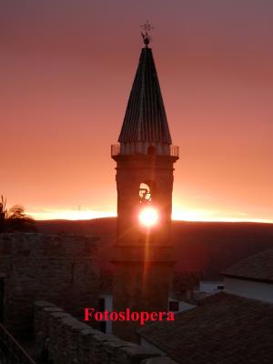 Atardecer en el Día de Andalucía desde Camino de Ronda del Castillo de Lopera