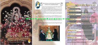 Programa de Actos y Cultos a celebrar del 12 al 24 de Abril en Lopera con motivo de la Romería de la Virgen de la Cabeza, en el 30 Aniversario de su primera salida en procesión por las calles de Lopera (1986- 2016)