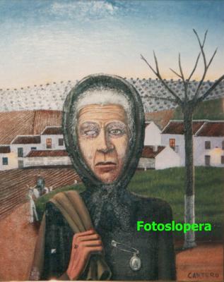 Hoy nuestro recuerdo para nuestro pintor por antonomasia de Lopera Paco Cantero que tal día como hoy nos dejaba hace ya un año (Lopera 6-5-1927- Sevilla 4-5-2015). y lo hacemos con su cuadro Petronila.