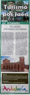 El Castillo de Lopera hoy la sección "Turismo por Jaén" del DIARIO JAEN.