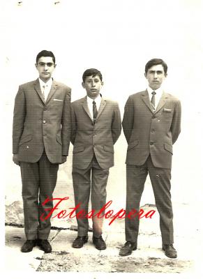 Los loperanos Raimundo Bueno, José Palomo y Francisco Pérez. Años 70.
