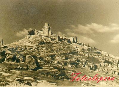 Estado como quedó el Santuario de la Virgen de la Cabeza de Andújar tras el asedio de Mayo de 1937.