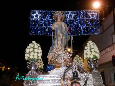 Otras fotografías de la Procesión de la Patrona de Lopera, la Inmaculada Concepción.