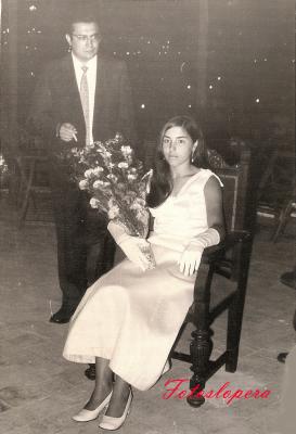 Coronación de Reinas y Damas de la Feria de los Cristos. Tina Teruel y Juan A. Rodríguez. Año 1970